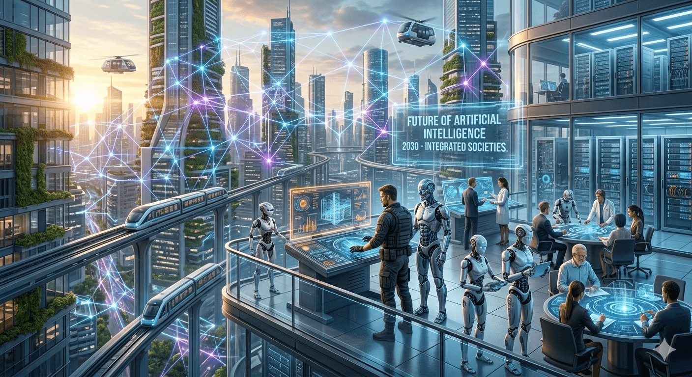 future of artificial intelligence 2030 concept